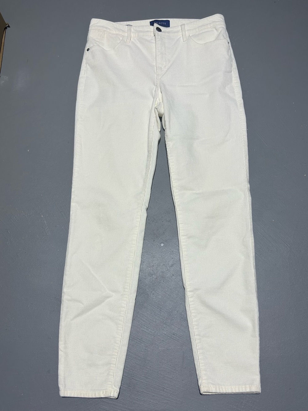 Talbots High Waist Jegging Ankle Corduroy Premium White Pants (Women’s Size 6)
